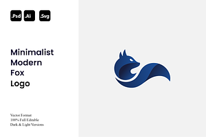 Minimalist Modern Fox Logo, a Branding & Logo Template by Luxury Logos