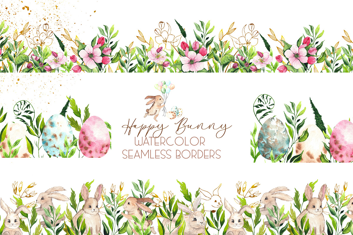 Easter Bunny. Watercolor collection, an Object Graphic by Ana-Sakuta (Photo 4 of 27)