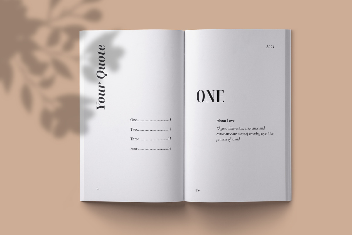 Quote Pocketbook Template, a Stationery Template by Meknya (Photo 3 of 13)
