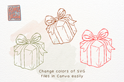 Hand-Drawn Christmas GIFT BOX SVG, an Object Illustration by RimzStudio (Thumbnail 2 of 8)