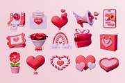 Valentine Day 3D Icon Pack #2, an Object 3D Model by deviapuspitasari2 (Thumbnail 2 of 2)