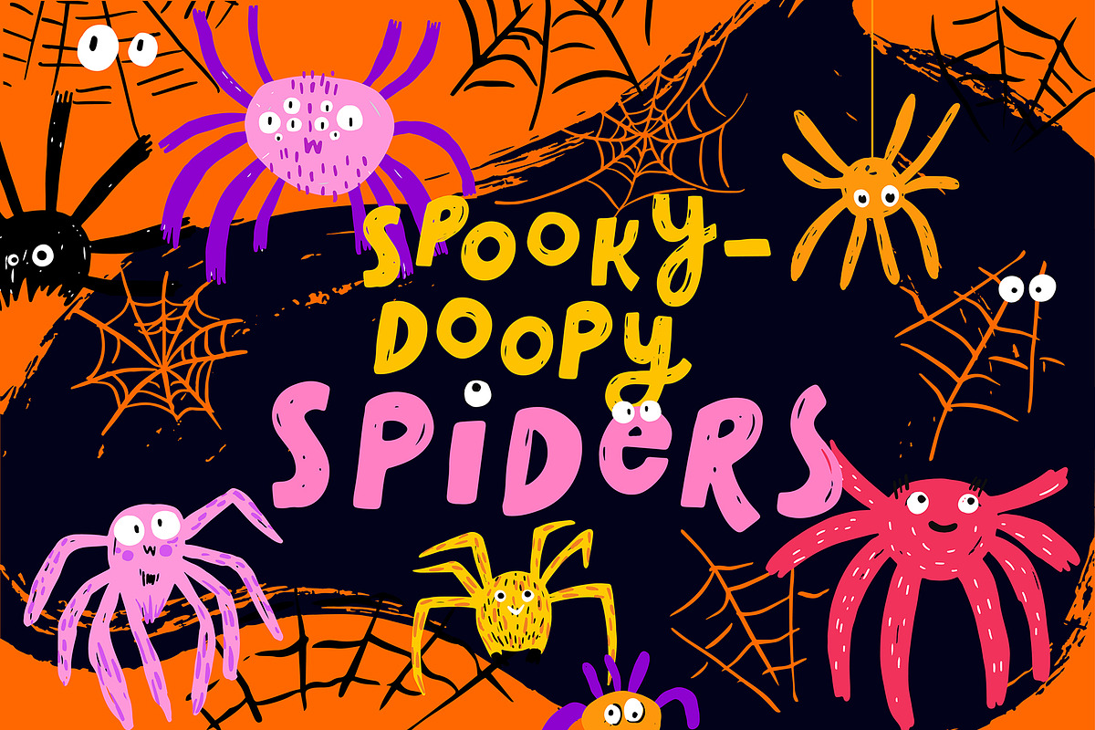 Spooky-Doopy Spiders and Cobwebs, a Graphic by ShooShooShop (Photo 1 of 6)