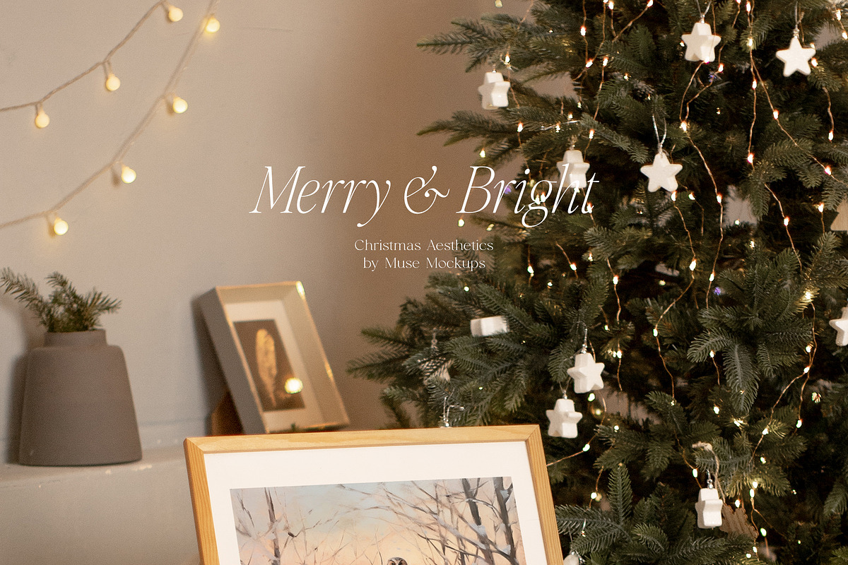 MERRY & BRIGHT Christmas Mockups, a Household Mockup by The Bambi Collective (Photo 17 of 17)
