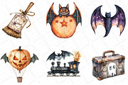 Spooky Halloween Travel Clipart Bund, an Illustration by DreamPrint404 (Thumbnail 2 of 4)