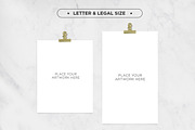 Mockup . Gold Paper Clip, a Print Template by tomodachi studio (Thumbnail 3 of 6)