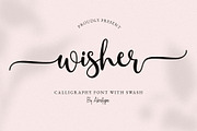 Wisher - Tail Swash Font Script, a Script Font by Airotype (Thumbnail 1 of 10)