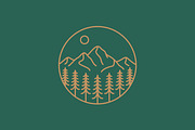 Mountain and Forest Abstract Logo, a Branding & Logo Template by Signatoro (Thumbnail 1 of 3)