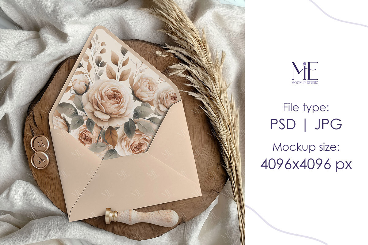 Envelope Liner Mockup 5x7 Card, a Mockup by Mie Mockup Studio (Photo 4 of 7)