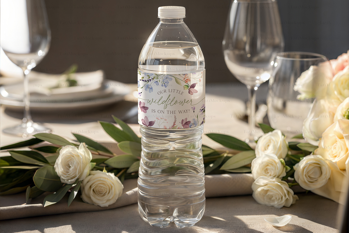 Elegant Water Bottle Mockup on Table, a Product Mockup by TatiMockup (Photo 4 of 4)