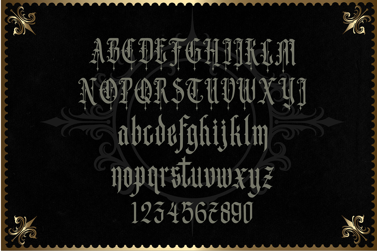 Gematype Blackletter + Ornament font, a Blackletter Font by dansdesign (Photo 4 of 7)
