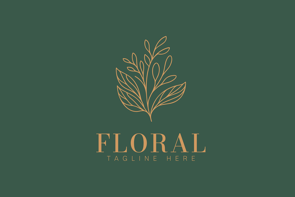 Floral Leaf Logo Minimalist Beauty, a Branding & Logo Template by Signatoro (Photo 2 of 3)