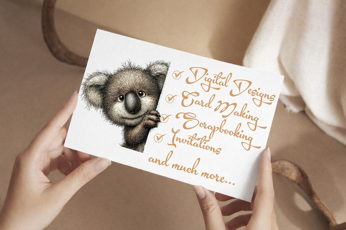 Whimsical Peeking Animal Clipart, an Illustration by Libby Wishes (Photo 6 of 7)
