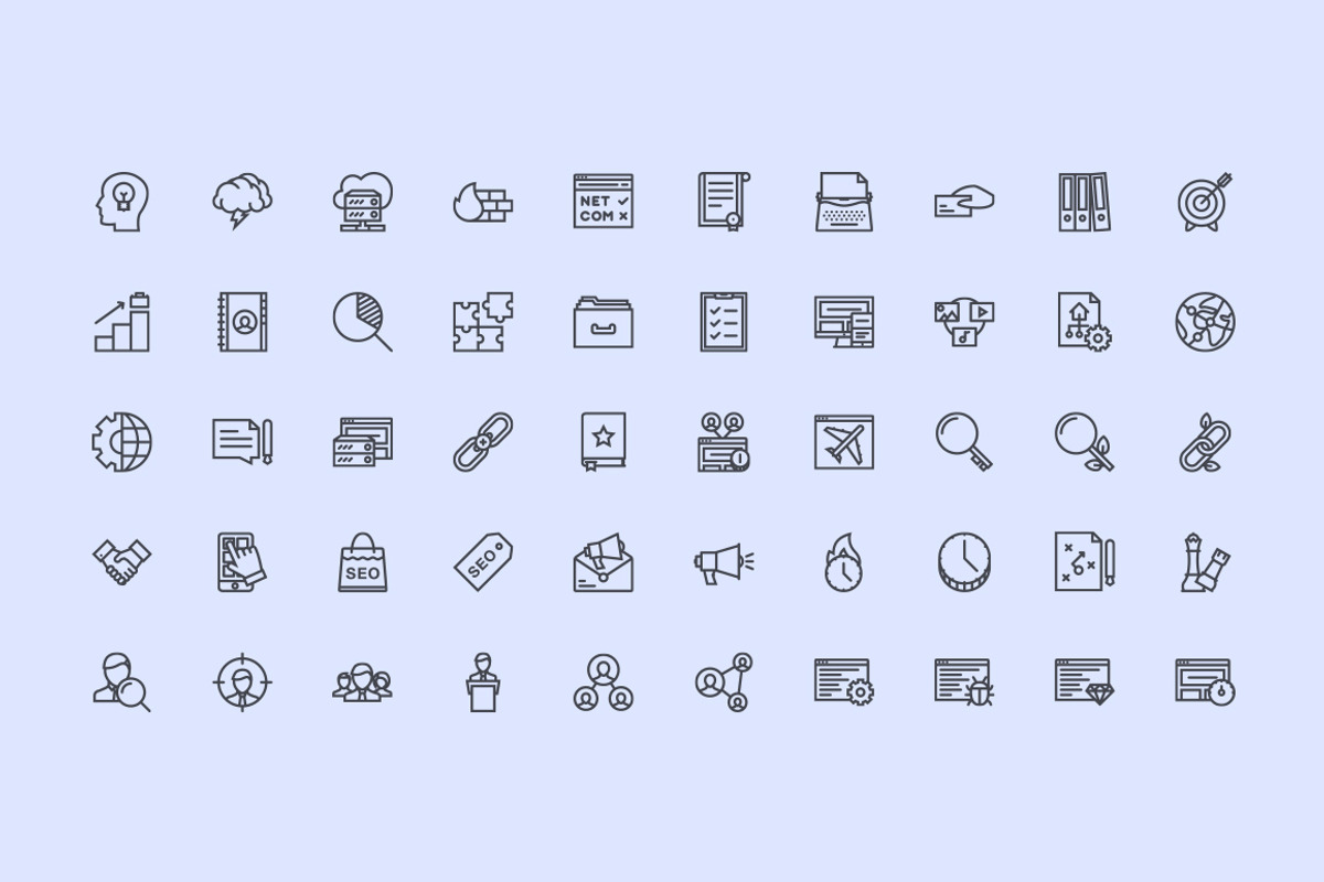 The Business & SEO Icons 100 preview 3
