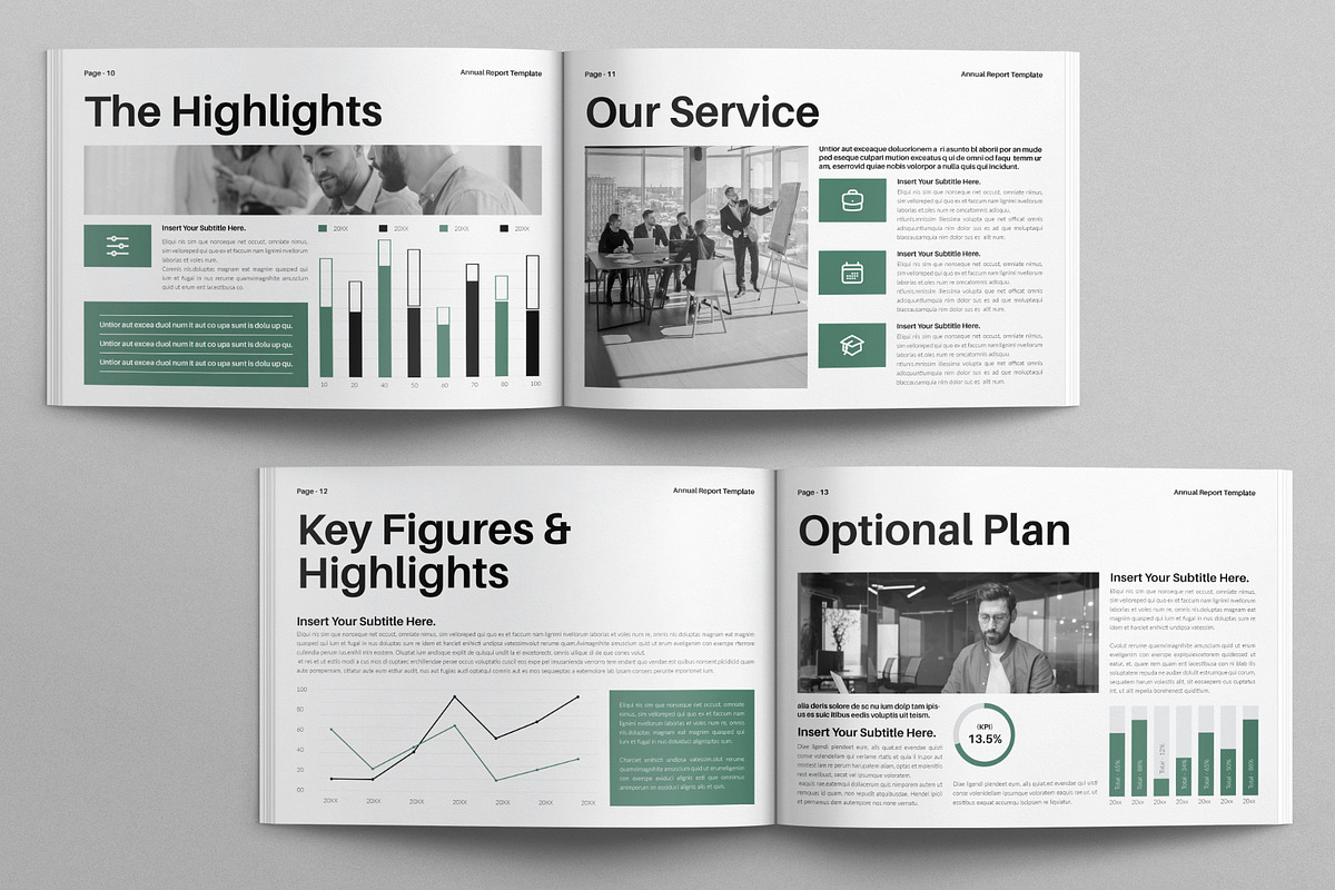 Annual Report Template Landscape, a Brochure Template by E-Type (Photo 5 of 7)