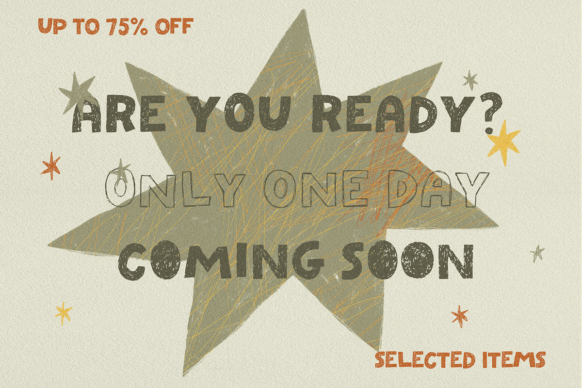 NEW DAY: CHUNKY PLAYFUL FONT TRIO, a Handwritten Font by Cute Atelier (Photo 2 of 13)
