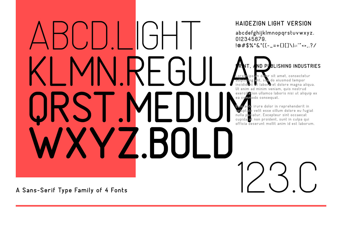Haidezign Sans Serif, a Sans Serif Font by Krakenbox Studio (Photo 5 of 7)