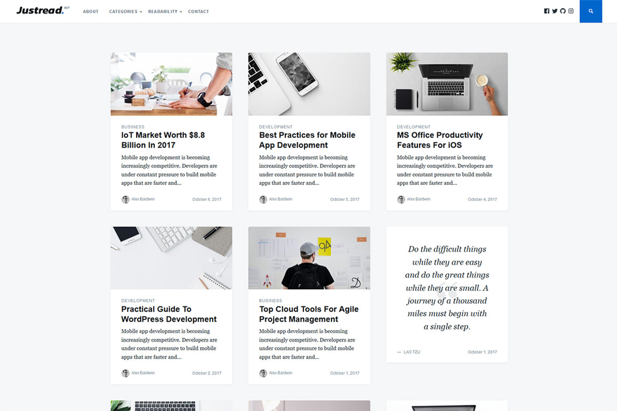 Justread - A WordPress Blog Theme, a WordPress Template by GretaThemes (Photo 1 of 3)