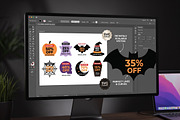 Spooky Halloween Sale Badge Bundle, an Object Graphic by NH graphic (Thumbnail 2 of 3)