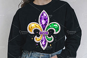 Fleur De Lis Mardi Gras PNG, an Illustration by Canvas Craft (Thumbnail 4 of 6)