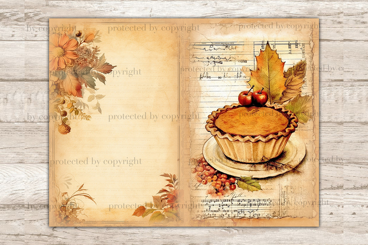 Autumn Junk Journal Pages, a Seasonal Illustration by GlamArtZhanna (Photo 6 of 9)