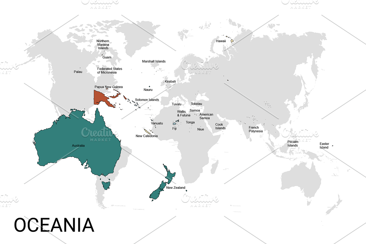 World Vector Map with Country Name, an Object Graphic by Nazim's Shop (Photo 7 of 9)
