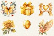 Golden Mother's Day Clipart, an Illustration by OK Design (Thumbnail 2 of 5)