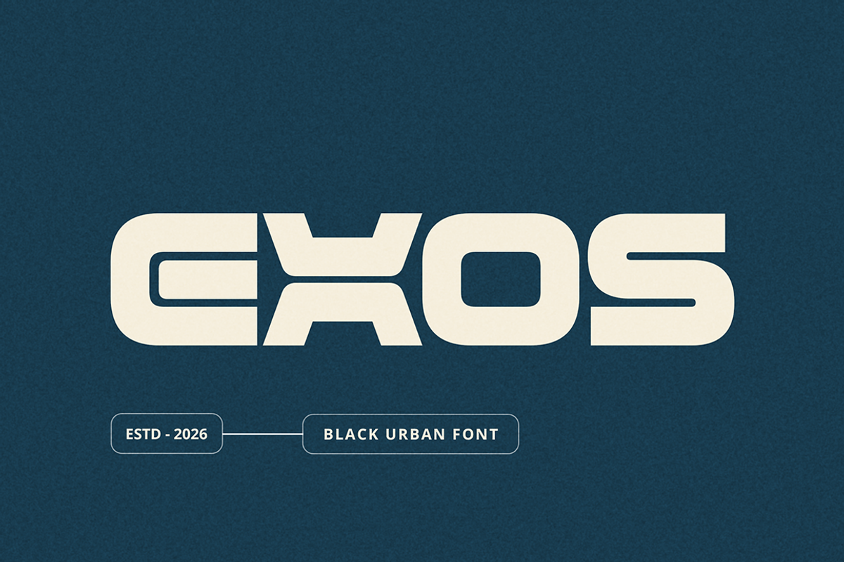 Exos - Black Urban Font, a Sans Serif Font by Grontype (Photo 1 of 8)