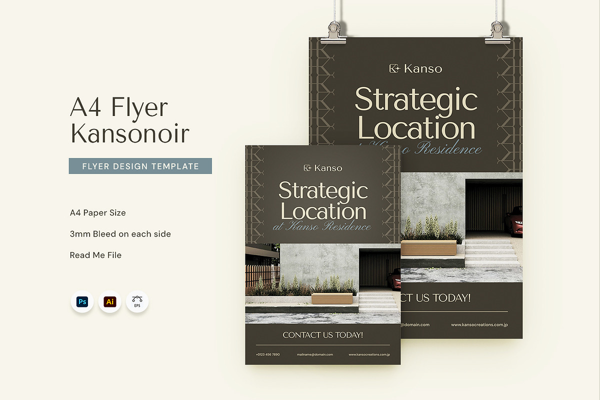 Kansonoir - Flyer Template, a Flyer Template by Fannan Studio (Photo 1 of 3)