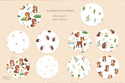 POND and FOREST. Beaver, deer, bird, an Animal Illustration by OlliArtDesign (Thumbnail 5 of 7)