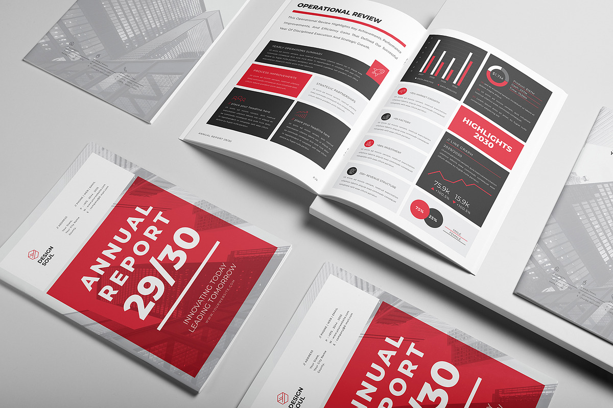Annual Report Template, a Brochure Template by Designsoul14 (Photo 2 of 15)