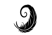 Vintage Feather Swirl SVG Bundle, an Illustration by Creativeshirt (Thumbnail 8 of 31)