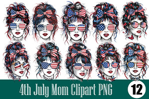4th July Mom Clipart PNG, an Illustration by Wow Magic