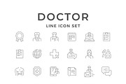Set line icons of doctor, an Outline Icon by motorama (Thumbnail 1 of 2)