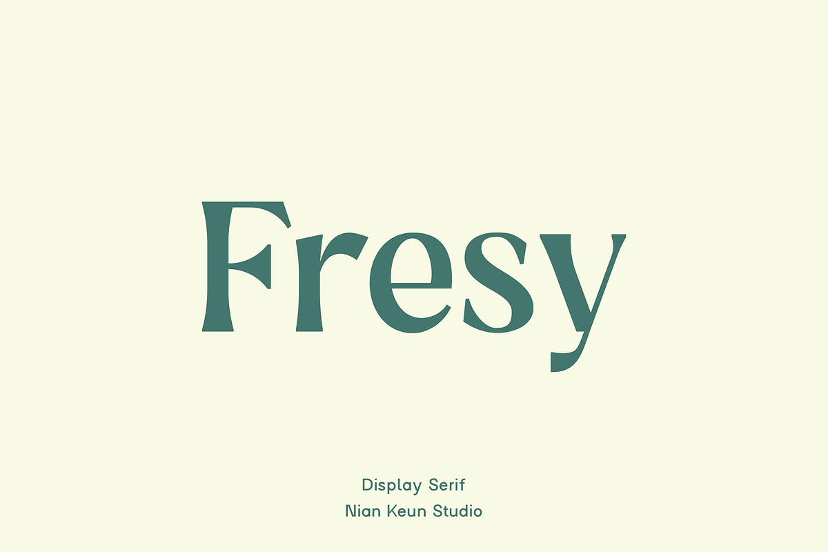 Fresy - Display Serif, a Serif Font by Nian Keun Studio (Photo 1 of 16)