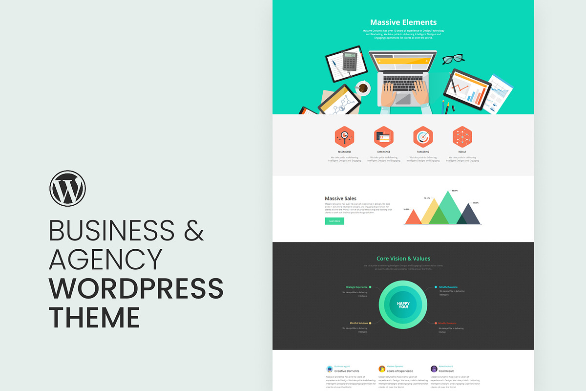 Business & Agency WordPress Theme, a WordPress Template by Pixflow (Photo 2 of 12)