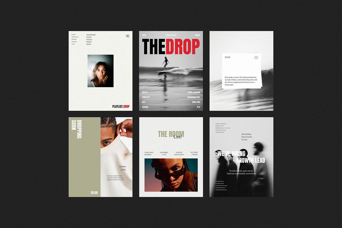 The Drop Instagram Templates, a Social Media Template by pixelbuddha.net