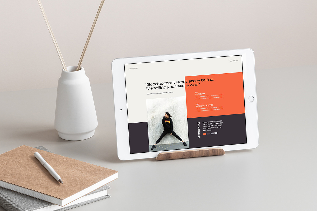 ATHVEUS - Powerpoint Brand Board, a Presentation Template by notgreystudio (Photo 10 of 11)