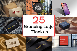 25 Logo Mockup Branding Bundle, a Mockup by GenesisCreativeCo
