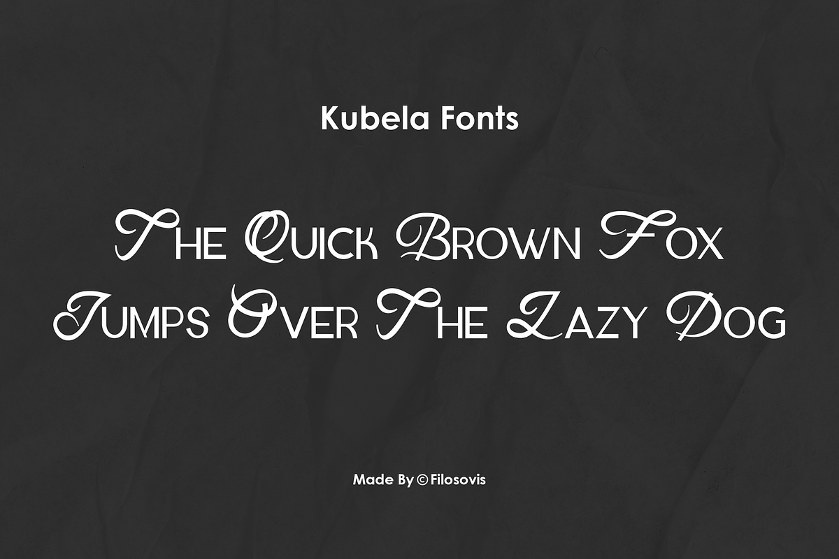 Kubela | Decorative Font Type, a Serif Font by filosovis (Photo 3 of 5)