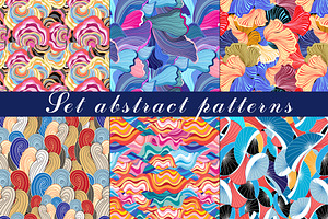 Set of Abstract colorful patterns