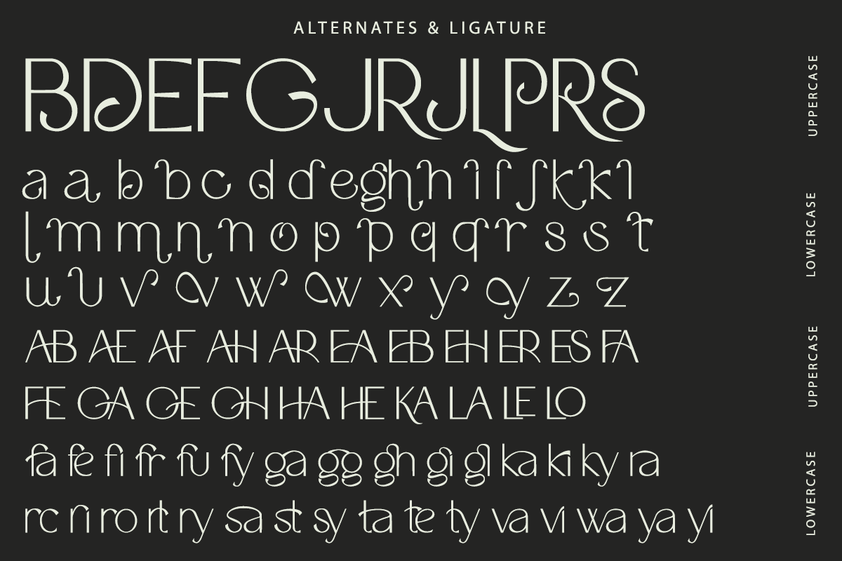 Logate - Chic Ligature Sans Font, a Sans Serif Font by Font Liner (Photo 12 of 13)