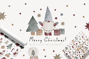 Watercolor Christmas Gnomes, a Decorative Illustration by Cute And Wild (Thumbnail 1 of 8)