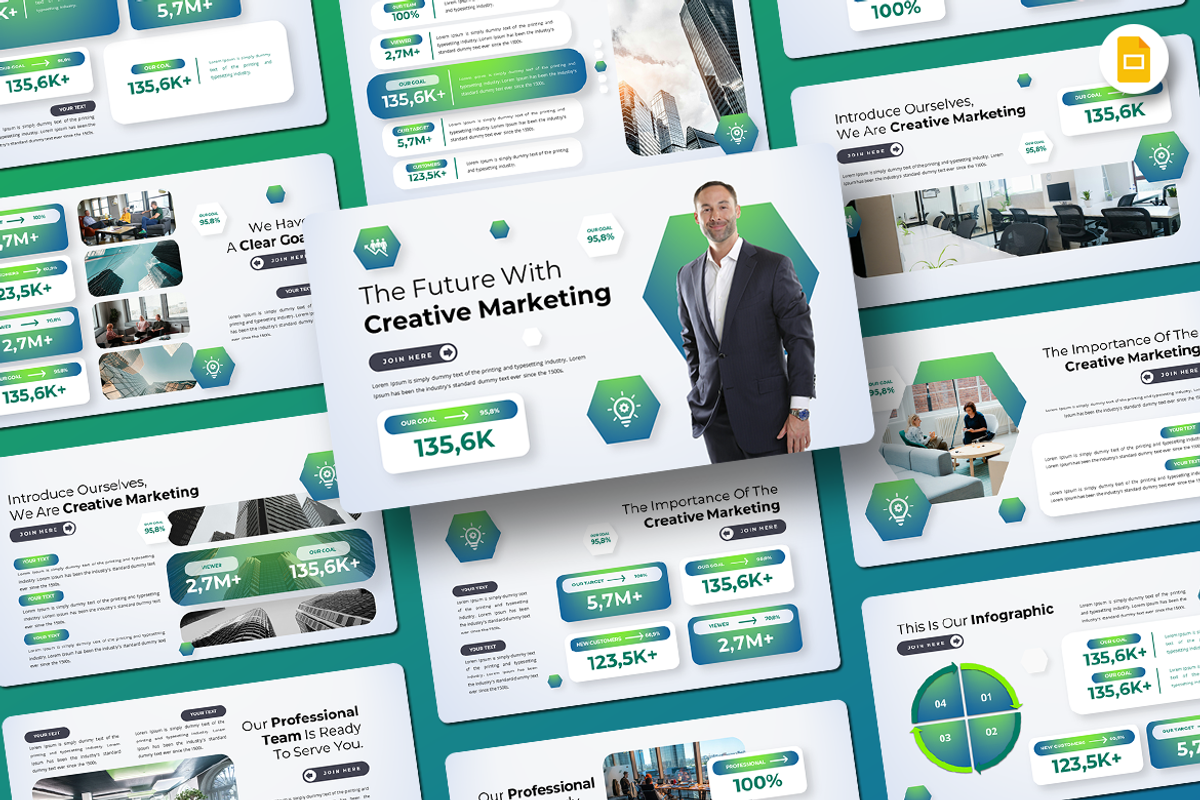 Creative Marketing - Google Slides, a Presentation Template by QR Design Studio (Photo 1 of 3)