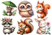 Woodland  Cute Little Animal Clipart, an Illustration by Designworld (Thumbnail 5 of 6)