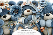 Whimsical Blue Teddy Bear Clipart, a Transportation Illustration by SinaCreation (Thumbnail 1 of 9)