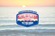 Retro Sunset Badge/Logo Collection, an Icon by Kuya Carthy Art + Design (Thumbnail 2 of 4)