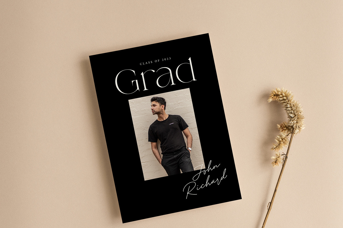 Graduation Card PSD Canva G415, a Card Template by Salsal Design (Photo 2 of 5)