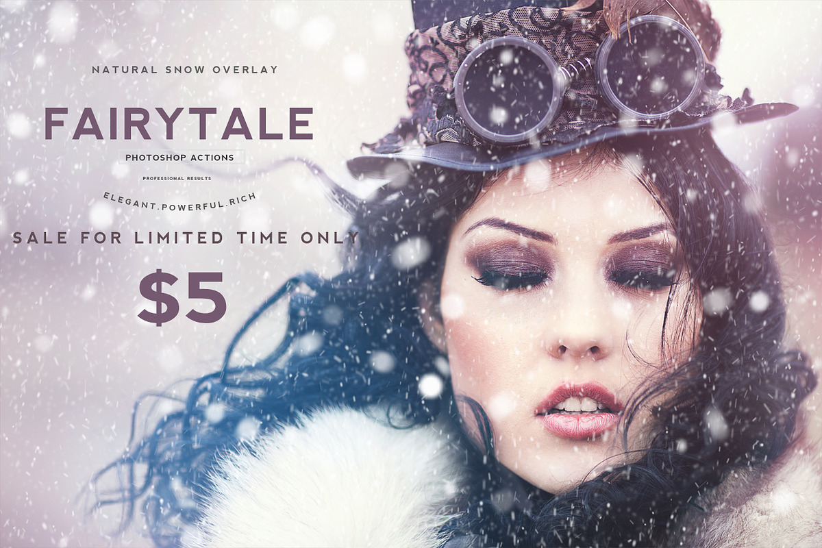 Natural Snow Overlays Photoshop SALE, a Palette Add-On by OzPhotoshopActions (Photo 1 of 6)