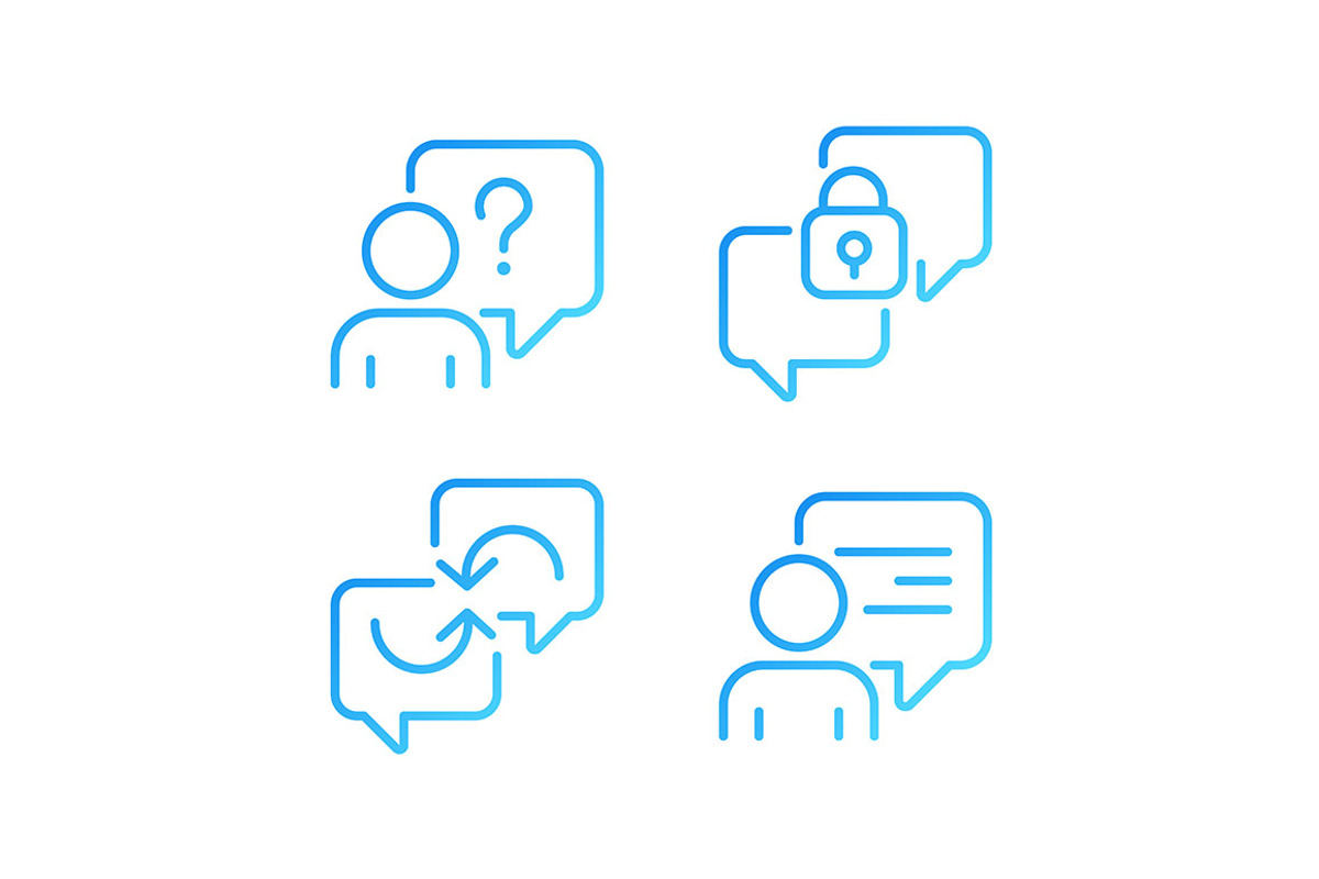 Speech bubbles for communication, an Outline Icon by IMG Visuals