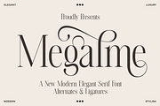 Megalme - Modern Serif Display Font, a Serif Font by Megatype (Thumbnail 1 of 17)